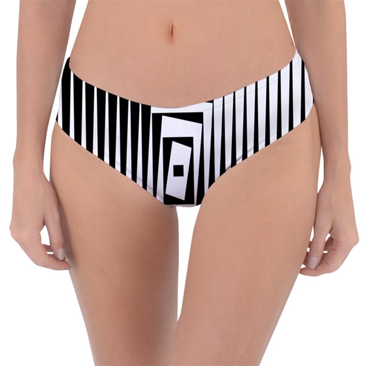 Background Black White Design Reversible Classic Bikini Bottoms