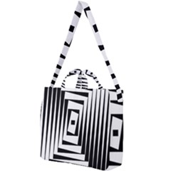 Background Black White Design Square Shoulder Tote Bag by Mariart