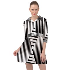 Background Black White Design Mini Skater Shirt Dress by Mariart