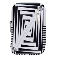 Background Black White Design Belt Pouch Bag (large)