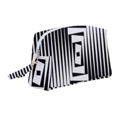 Background Black White Design Wristlet Pouch Bag (medium)