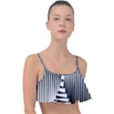 Background Black White Design Frill Bikini Top View1