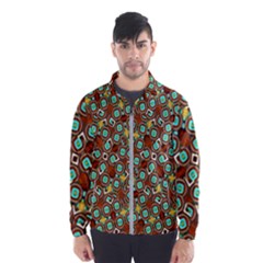 Colorful Modern Geometric Print Pattern Men s Windbreaker by dflcprintsclothing