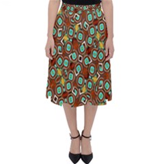 Colorful Modern Geometric Print Pattern Classic Midi Skirt by dflcprintsclothing