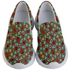 Colorful Modern Geometric Print Pattern Kids Lightweight Slip Ons by dflcprintsclothing