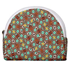 Colorful Modern Geometric Print Pattern Horseshoe Style Canvas Pouch by dflcprintsclothing