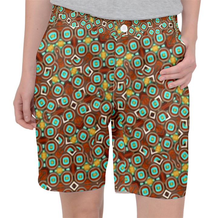 Colorful Modern Geometric Print Pattern Pocket Shorts