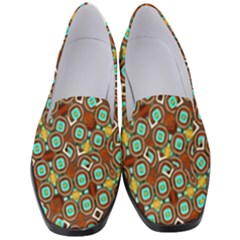 Colorful Modern Geometric Print Pattern Women s Classic Loafer Heels by dflcprintsclothing