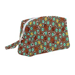 Colorful Modern Geometric Print Pattern Wristlet Pouch Bag (medium) by dflcprintsclothing