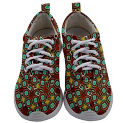 Colorful Modern Geometric Print Pattern Mens Athletic Shoes