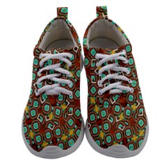 Colorful Modern Geometric Print Pattern Women Athletic Shoes by dflcprintsclothing