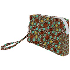 Colorful Modern Geometric Print Pattern Wristlet Pouch Bag (small)