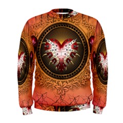 Awesome Dark Heart With Skulls Men s Sweatshirt by FantasyWorld7