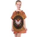 Awesome Dark Heart With Skulls Kids  One Piece Chiffon Dress View1