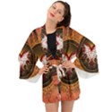 Awesome Dark Heart With Skulls Long Sleeve Kimono View1