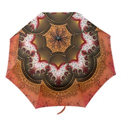 Awesome Dark Heart With Skulls Folding Umbrellas by FantasyWorld7