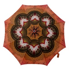 Awesome Dark Heart With Skulls Hook Handle Umbrellas (small) by FantasyWorld7