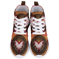 Awesome Dark Heart With Skulls Women s Lightweight High Top Sneakers by FantasyWorld7