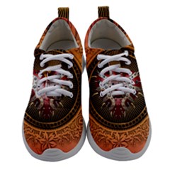 Awesome Dark Heart With Skulls Women Athletic Shoes