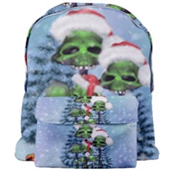 Merry Christmas, Funny Mushroom With Christmas Hat Giant Full Print Backpack by FantasyWorld7