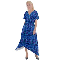 Ab 102 Cross Front Sharkbite Hem Maxi Dress by ArtworkByPatrick