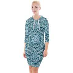 Paradise Flowers In Lovely Colors Quarter Sleeve Hood Bodycon Dress by pepitasart