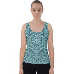 Paradise Flowers In Lovely Colors Velvet Tank Top