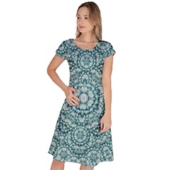 Paradise Flowers In Lovely Colors Classic Short Sleeve Dress