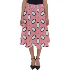 Pink Background Texture Perfect Length Midi Skirt