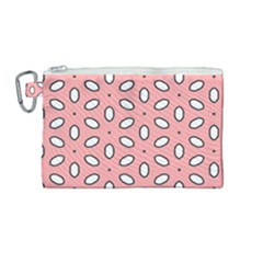 Pink Background Texture Canvas Cosmetic Bag (medium)