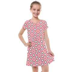 Pink Background Texture Kids  Cross Web Dress