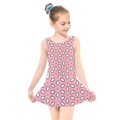 Pink Background Texture Kids  Skater Dress Swimsuit