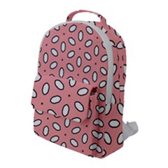 Pink Background Texture Flap Pocket Backpack (large)