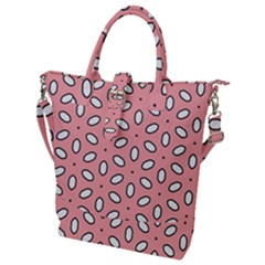 Pink Background Texture Buckle Top Tote Bag