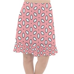 Pink Background Texture Fishtail Chiffon Skirt