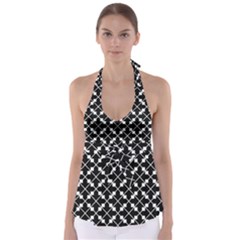 Abstract Background Arrow Babydoll Tankini Top