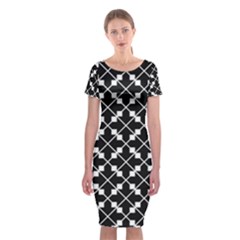 Abstract Background Arrow Classic Short Sleeve Midi Dress