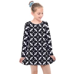 Abstract Background Arrow Kids  Long Sleeve Dress