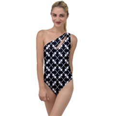 Abstract Background Arrow To One Side Swimsuit by HermanTelo