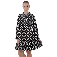 Abstract Background Arrow All Frills Chiffon Dress