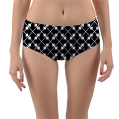 Abstract Background Arrow Reversible Mid-waist Bikini Bottoms