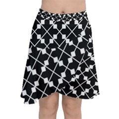 Abstract Background Arrow Chiffon Wrap Front Skirt