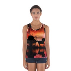 Drive In The Night By Carriage Sport Tank Top  by FantasyWorld7