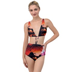 Drive In The Night By Carriage Tied Up Two Piece Swimsuit by FantasyWorld7