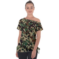 Army Pattern  Tie-up Tee