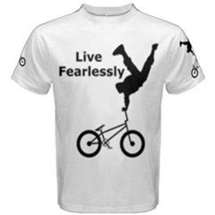 Live Fearlessly Men s Cotton Tee by myuique