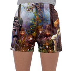 Cute Dark Fairys With Cat Sleepwear Shorts by FantasyWorld7