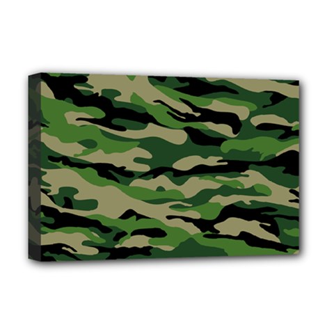 Camouflage Deluxe Canvas 18  X 12  (stretched) by designsbymallika