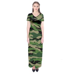 Camouflage Short Sleeve Maxi Dress by designsbymallika