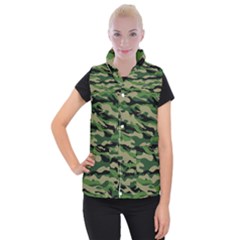 Camouflage Women s Button Up Vest by designsbymallika